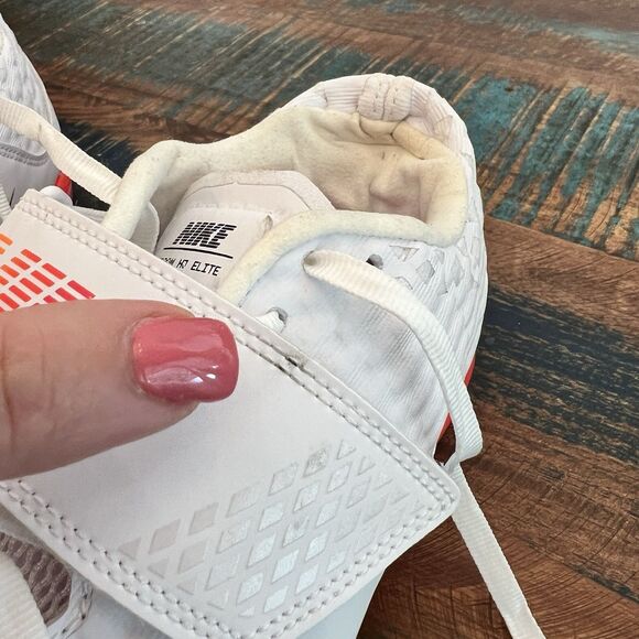 Nike White and Neon Red Athletic Shoes - Picture 16 of 16